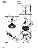 MOTOR & PUMP Diagram and Parts List for FDB435RFR3  Frigidaire Dishwasher