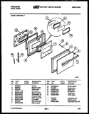DOOR PARTS Diagram and Parts List for REG75WL3  Frigidaire Wall Oven