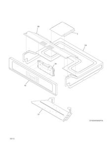 Control Panel Diagram and Parts List for FGEW3065PWA  Frigidaire Wall Oven