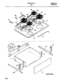TOP / DRAWER Diagram and Parts List for FES355CCTJ  Frigidaire Range