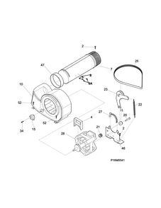 Motor Diagram and Parts List for FFSE5115PW3  Frigidaire Dryer