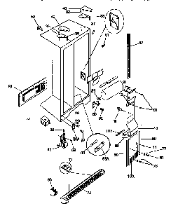 Cabinet Parts Diagram and Parts List for 25358687890  Kenmore Refrigerator