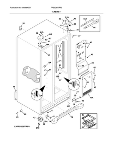 Cabinet Diagram and Parts List for FPSS2677RF0  Frigidaire Refrigerator