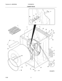 CABINET / DRUM Diagram and Parts List for GLGQ942CS0  Frigidaire Dryer