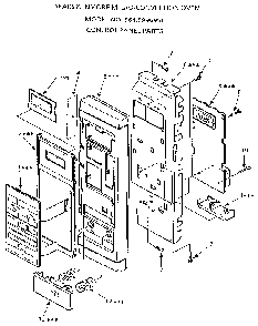 Control Panel Diagram and Parts List for 5648996990  Kenmore Microwave