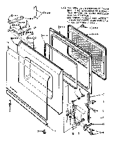 Door Parts Diagram and Parts List for 5649947710  Kenmore Microwave