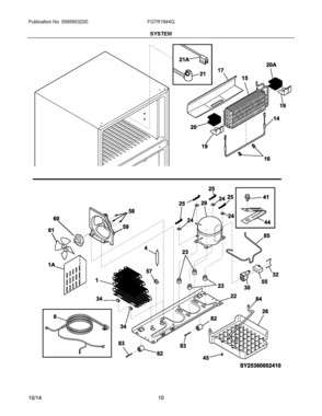 05 - SYSTEM Diagram and Parts List for FGTR1844QP0  Frigidaire Refrigerator