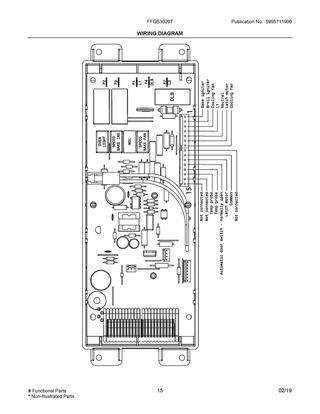 Wiring Diagram Diagram and Parts List for FFGS3026TBA  Frigidaire Range