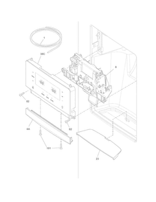 Ice & Water Dispenser Diagram and Parts List for FGHC2331PF7  Frigidaire Refrigerator