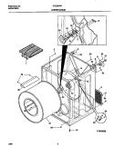 CABINET / DRUM Diagram and Parts List for FDG8976FW0  Frigidaire Dryer