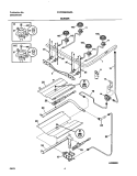 BURNER Diagram and Parts List for FGF356MXAWA  Frigidaire Range