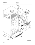 CABINET Diagram and Parts List for FRT17B3AT3  Frigidaire Refrigerator