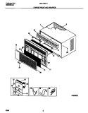CABINET FRONT AND WRAPPER Diagram and Parts List for WAL125P1A5  Frigidaire Air Conditioner