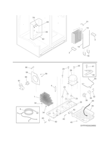 System Diagram and Parts List for FFHS2622MBNA  Frigidaire Refrigerator