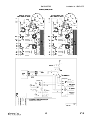 Wiring Diagram Diagram and Parts List for EW30IS8CRSD  Frigidaire Range