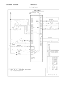 Wiring Diagram Diagram and Parts List for FGGS3065PFS  Frigidaire Range