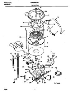 Washer Mtr, Hose Diagram and Parts List for CWS445RGS0  Gibson Washer