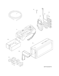 Fresh Food Ice Maker Diagram and Parts List for LGHB2867PF5  Frigidaire Refrigerator