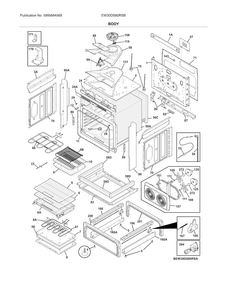 Body Diagram and Parts List for EW30DS80RSB  Electrolux Range