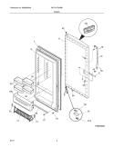 DOOR Diagram and Parts List for GLFH17F8HBH  Frigidaire Freezer