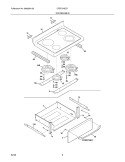 TOP/DRAWER Diagram and Parts List for CFEF372EC7  Frigidaire Range