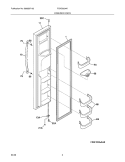 FREEZER DOOR Diagram and Parts List for FGHS2634KE0  Frigidaire Refrigerator