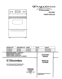 COVER Diagram and Parts List for FEF365AQB  Frigidaire Range