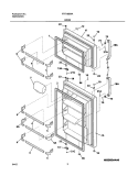 DOOR Diagram and Parts List for FRT18IB4AT4  Frigidaire Refrigerator
