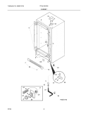 CABINET Diagram and Parts List for FFU21K2CW3  Frigidaire Freezer