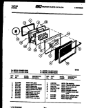DOOR PARTS Diagram and Parts List for 30-4997-23-03  Tappan Range