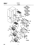 SHELVES Diagram and Parts List for FRS20ZGGD0  Frigidaire Refrigerator