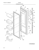 REFRIGERATOR DOOR Diagram and Parts List for FRS3HR5JB5  Frigidaire Refrigerator