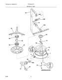 MOTOR & PUMP Diagram and Parts List for FPHD2481KF0  Frigidaire Dishwasher