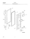 REFRIGERATOR DOOR Diagram and Parts List for FRS20ZRGB6  Frigidaire Refrigerator