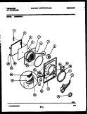 DOOR PARTS Diagram and Parts List for DG5800RW2  Frigidaire Dryer