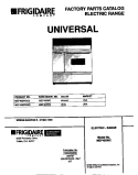 COVER Diagram and Parts List for MEF402WCD3  Frigidaire Range