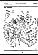 MOTOR, BLOWER AND IDLER ARM ASSEMBL Diagram and Parts List for MXLG62RBD0  Kelvinator Washer Dryer Combo