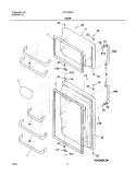 DOORS Diagram and Parts List for FRT14B4AW2  Frigidaire Refrigerator