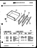 DRAWER PARTS Diagram and Parts List for 31-3348-00-04  Tappan Range