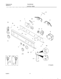 CONTROL PANEL Diagram and Parts List for FLSG60RGS0  Frigidaire Washer Dryer Combo