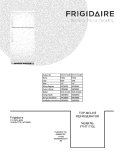 COVER Diagram and Parts List for FFHT1715LB7  Frigidaire Refrigerator