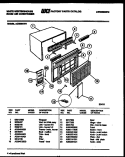 CABINET PARTS Diagram and Parts List for AC059K7B1  Frigidaire Air Conditioner