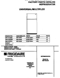 COVER Diagram and Parts List for MRT15CSEDB  Frigidaire Refrigerator