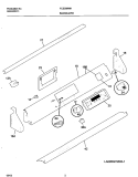 BACKGUARD Diagram and Parts List for FCS388WHCD  Frigidaire Range