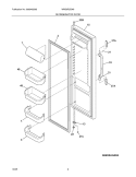 REFRIGERATOR DOOR Diagram and Parts List for WRS6R3EW6  Westinghouse Refrigerator