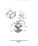 OVEN LINER, HEATING ELEMENTS Diagram and Parts List for RG45CL1  Frigidaire Range