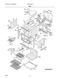 BODY Diagram and Parts List for CFEB30S5GC4  Frigidaire Wall Oven