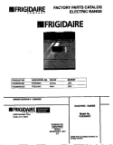 COVER Diagram and Parts List for FES300WCWD  Frigidaire Range
