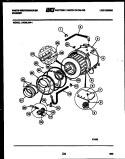 TUB AND COMPONENT PARTS Diagram and Parts List for LT800LXH1  Frigidaire Washer