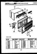CABINET PARTS Diagram and Parts List for A07LH8E2  Frigidaire Air Conditioner